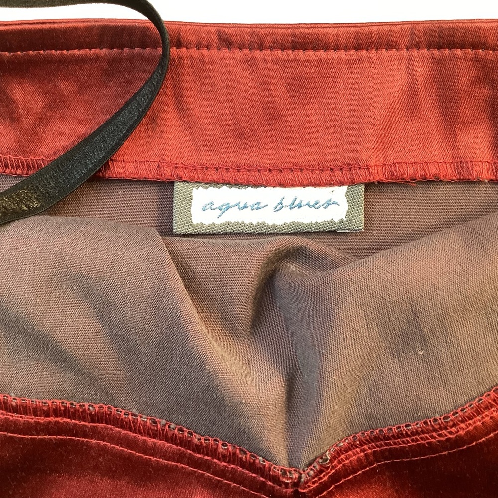 Aqua Blues tank 90’s red shiny spaghetti strap - Picture 3 of 10